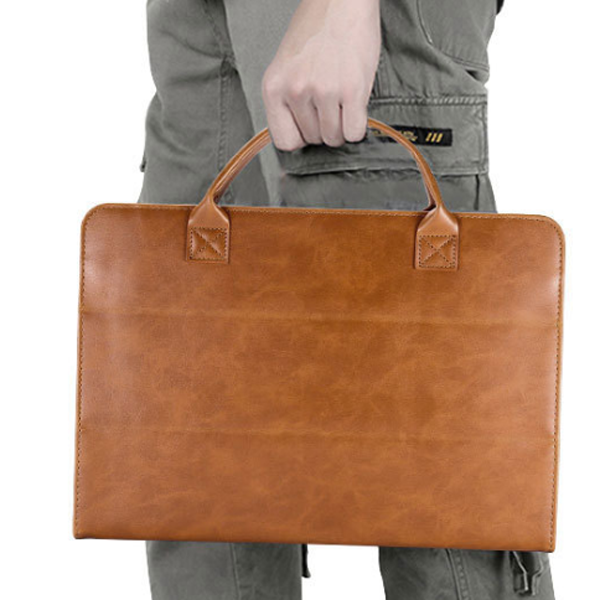 12 inch Waterproof Protective Case PU Laptop Sleeve Bag With Handle