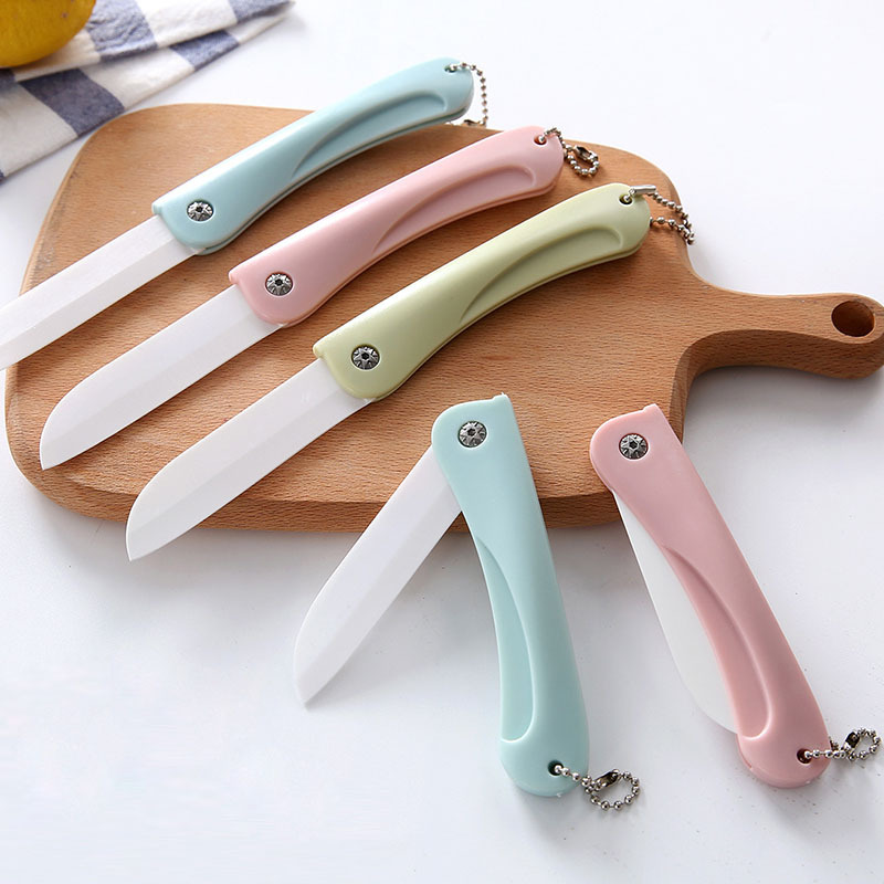 Elegant Color Ceramic Fruit Folding Knife