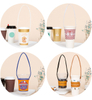 Canvas Drink Holder with Handle Tie Reusable Portable Takeout Drink Carrier for Coffee, Bubble Tea