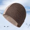 Two Colors Matched Cuff Beanie Hats for Men Knitted Caps for Women & Teen for Winter