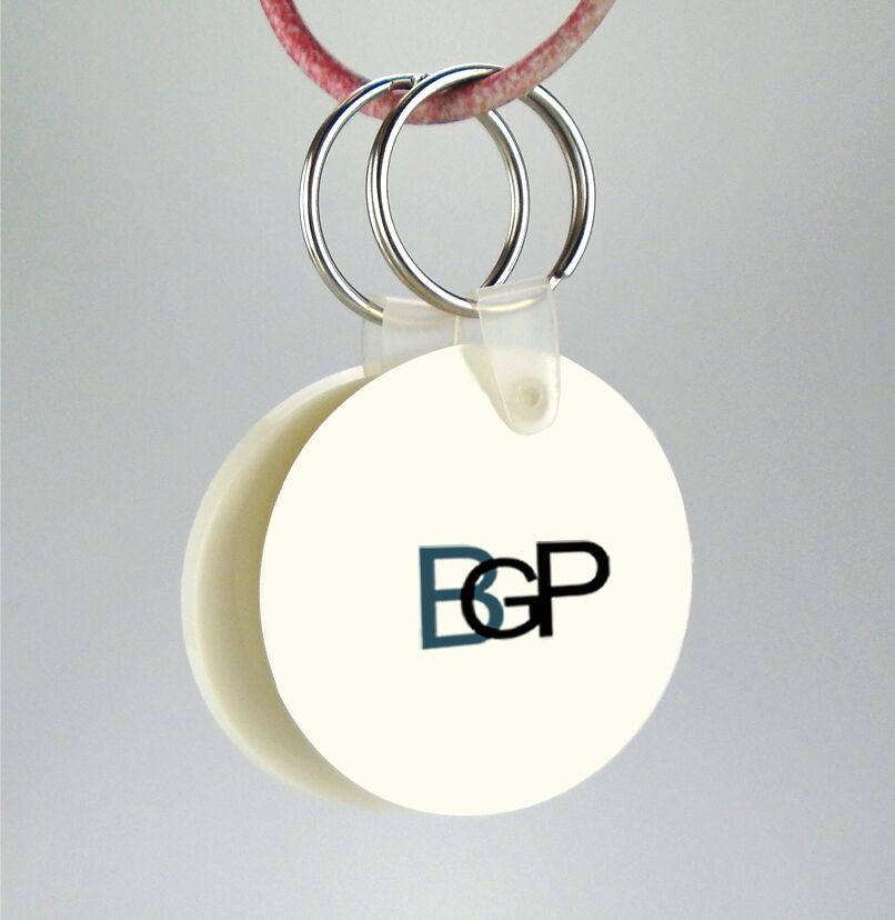 Custom Logoed Round Circle Soft PVC Key Tag Keychain