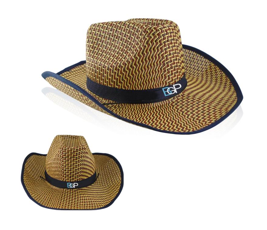Classic Custom Logo Straw Cowboy Hat 