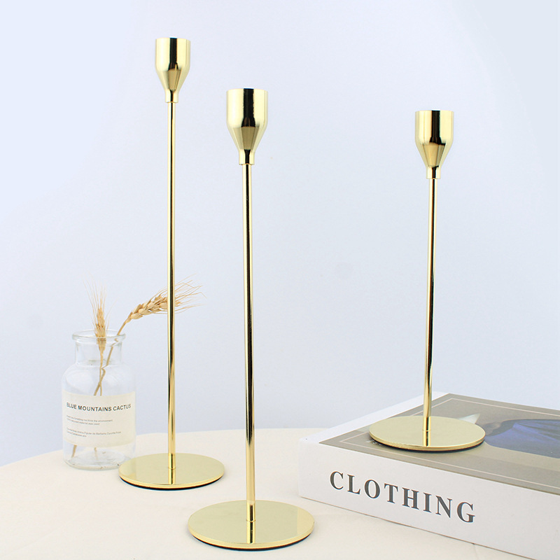 Candle Holders Taper Candles Decorative Candlestick Holder Fits 3/4 inch Thick Candle&Led Candles Metal Candle Stand