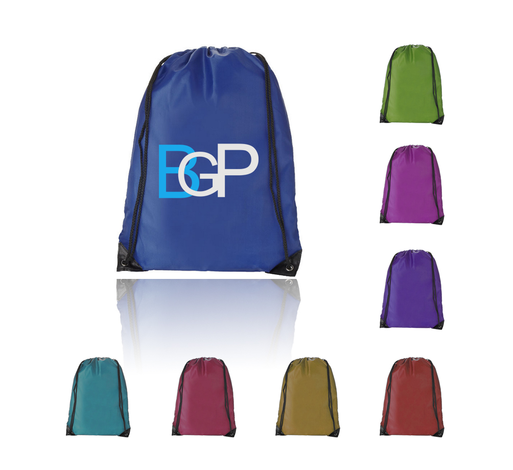 170T Polyester Drawstring Sports Backpack 14 " x 17 "