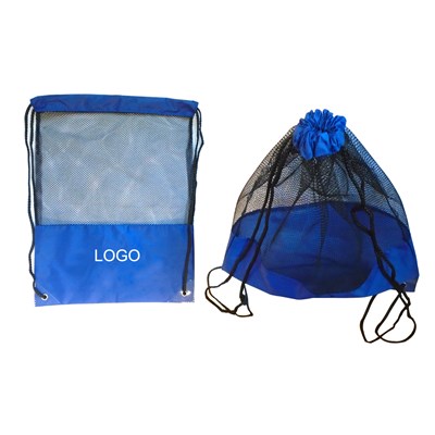 Promotional 210D Polyester Mesh Drawstring Bag 14 " x 18 "