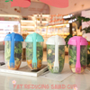 Salad Water Bottle with Fork Salad Lunch Containers With Lid And Fork