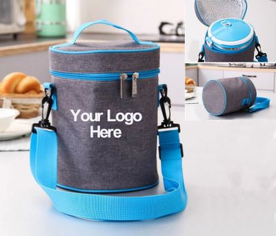 Promotional Cylinder Insulated Lunch Cooler Bag