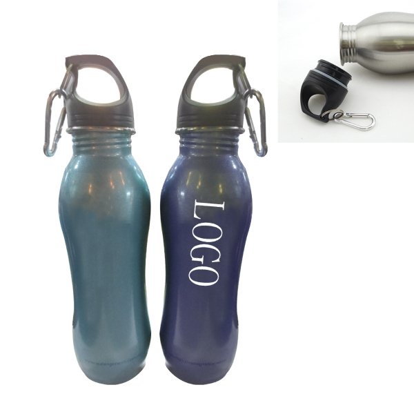 Printed 25oz Sports Outdoor Water Bottle with Carabiner