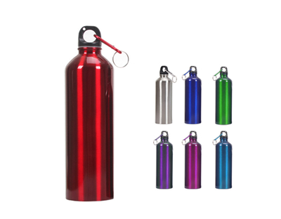 Aluminum Promotional Water Bottle With Carabiner 26oz