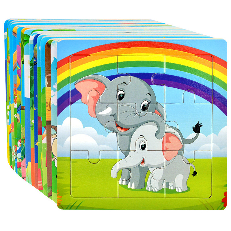 9 Pieces Wooden Puzzle