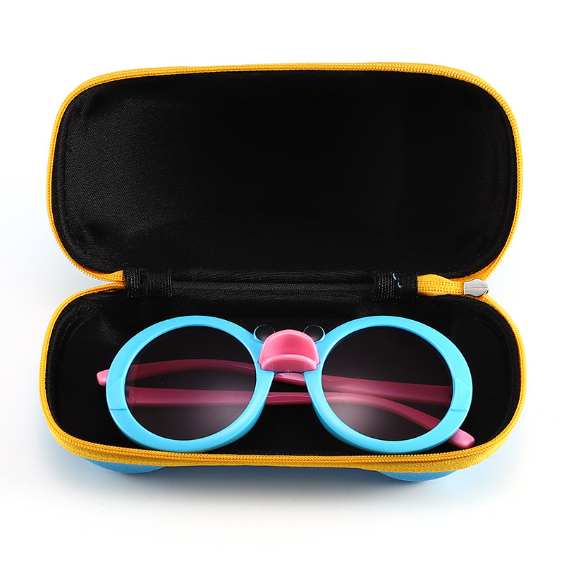 Kids Cartoon Sunglasses Case Car Shaped Spectacle Zipper Hard Eyeglass Case Box