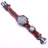 Paracord Bracelets Camo Survival Tactical Watch Braided with Parachute Cord, Camping Gifts Military Gear Army Theme Party Favors