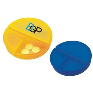 Custom Round 3-Compartment Pill Box