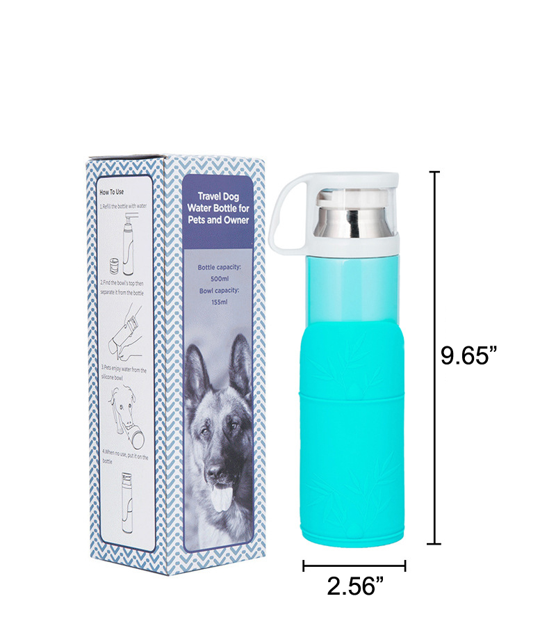 Portable Pet, Dog, Cat, Animal Travel Drinking Water Bottle on Walks, Hikes Portable 20 oz Water Bottle for The go Pet Owners