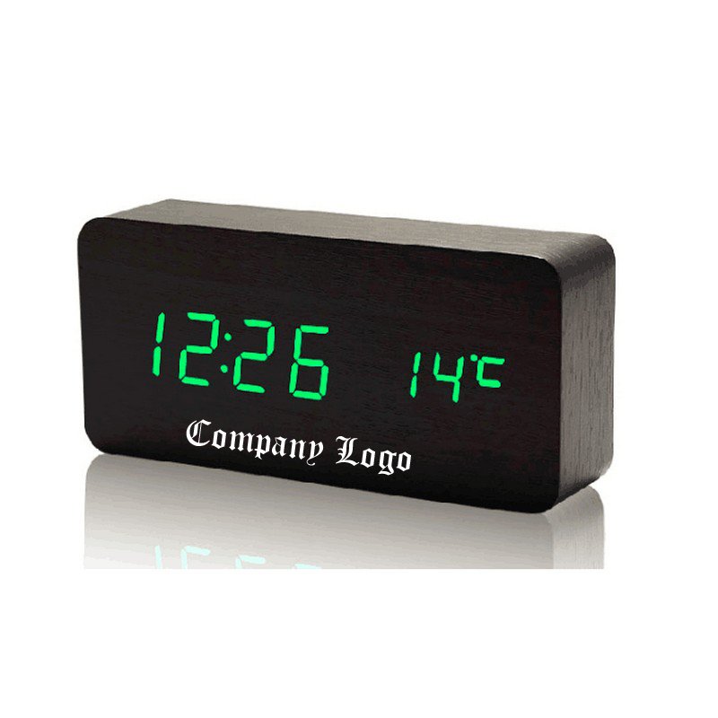 Personalized Wooden LED Digital Alarm Clock