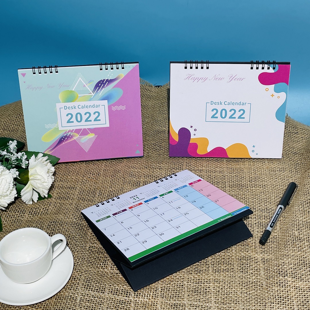 2022 Desk Calendar Office Desktop Table School Worktop Easy View Monthly Planner