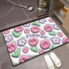 Expansion Diatom Mud Absorbent Pad 3D Bathroom Mat Shower Door Non-Slip Foot Mat Carpet