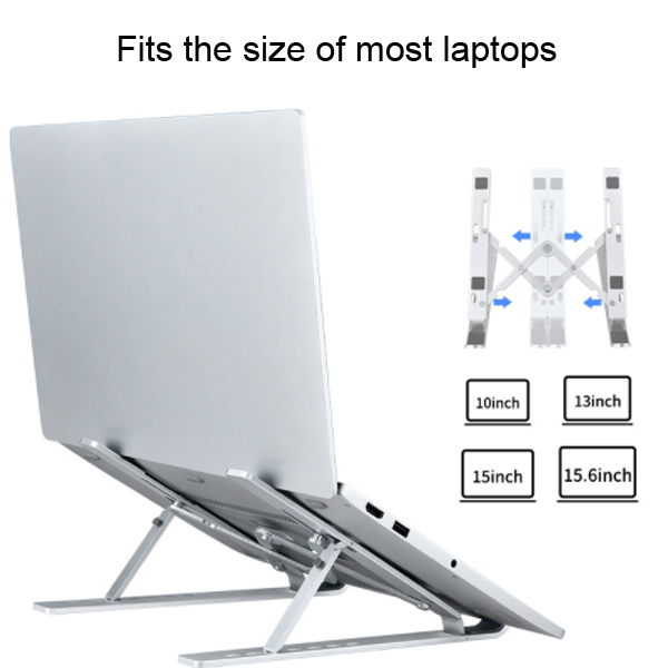Laptop Stand Laptop Holder Riser Computer Stand Adjustable Aluminum Foldable Portable Notebook Stand