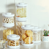 Large Round Cookie Airtight Food Storage Jar Press High Borosilicate Glass Sealed Jar