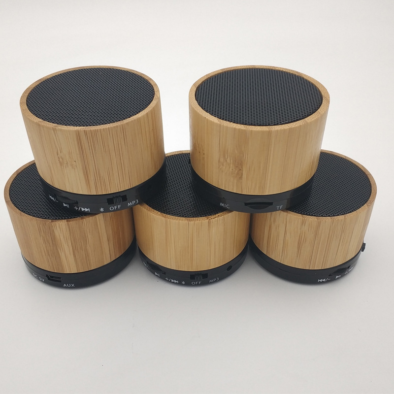 Portable Bluetooth Speaker Retro Wood Grain Wireless Speaker Decorative Home Speaker