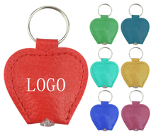 Custom Promotional LED Leather Keychains Keyring