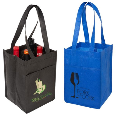 100 GSM Non Woven Six Bottle Wine Tote