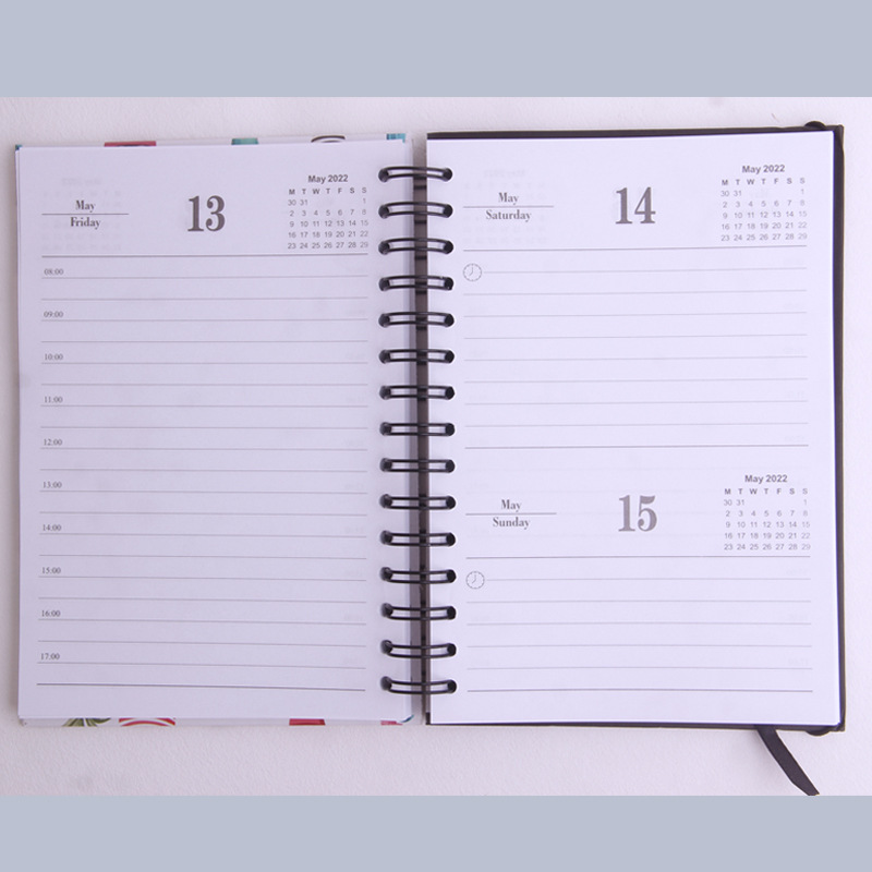 Spiral Notebook A5 Thick Plastic Hardcover 8mm Ruled Journals for Study and Notes