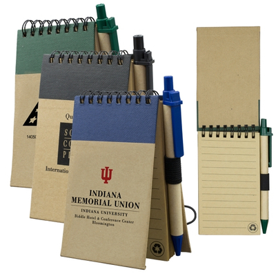 Recycled Jotter Notepad with Paper Pen