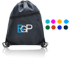Drawstring Backpack With Zipper Pocket And Earphone Hole 