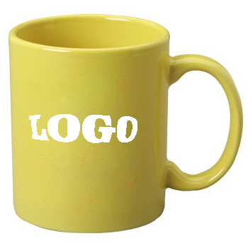 Colored Custom Logo Ceramic Coffee Mug