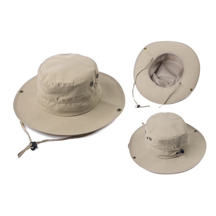 Cotton Sun Hats Plain Outdoor Fishing Safari Boonie Cap