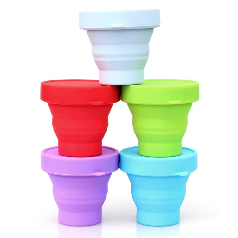 Folding Silicone Cup with Lid