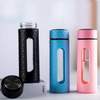 Double Insulated Glass Bottle With Lid Seal On Hand Cup