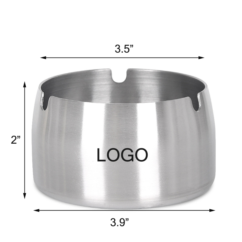 Premium Stainless Steel Windproof Ashtray Indoor Outdoor Home Office Patio Restaurant Bar Hotel Use Ash Holder