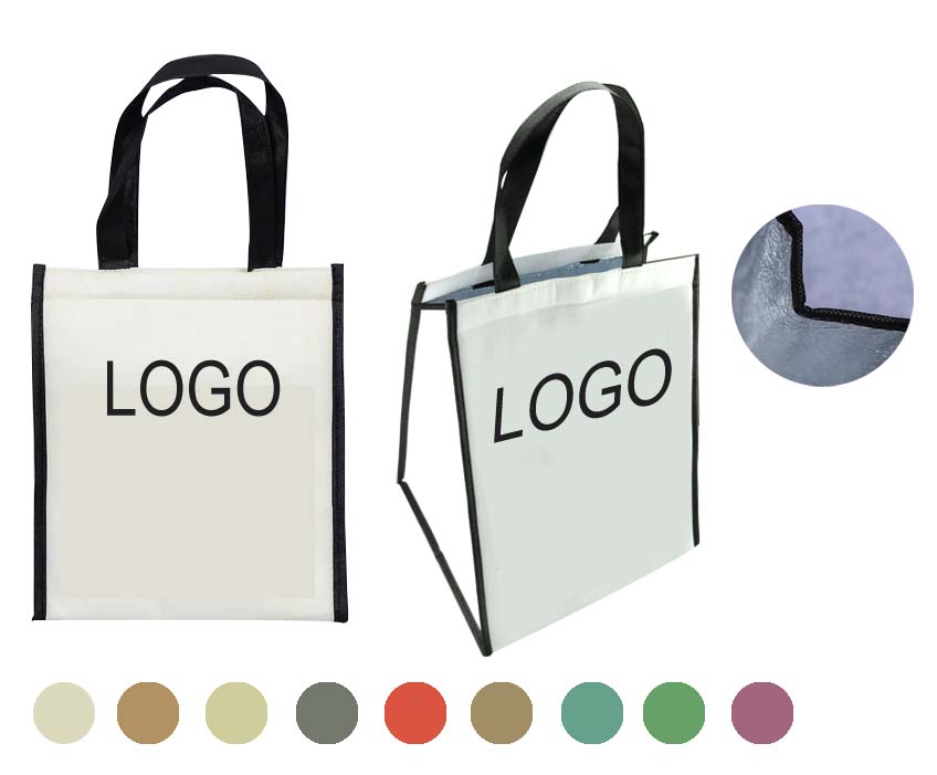 Laminated Cooler Tote Bags With Velcro Closure
