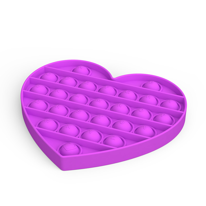 Heart Shape Push Pop Bubble Squeeze Sensory Toy