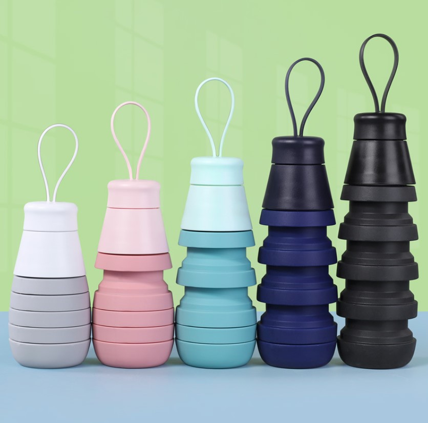 500ml Colorful Folding Silicone Cup
