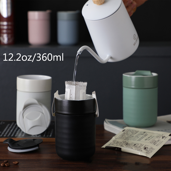 Ceramic Travel Coffe Mug with Splash Proof Mug Lid