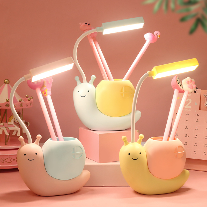 Table Night Light Bedroom Mini Children Cute Cartoon Foldable LED Desk Lamp
