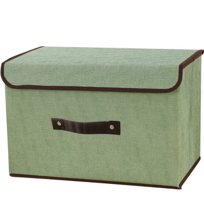 Simple Non-woven Foldable Storage Box With Cover Household Organizer